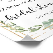 グリーン×多肉植物のウェルカムサイン 8x10 ポスター (角)