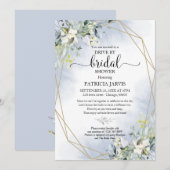 グリーン+幾何学模様 ドライブバイ ブライダルシャワー 招待状 (正面/裏面)