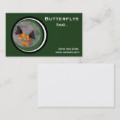 グリーン(昆虫)オオカバマダラ、モナークバタフライビジネスカード 名刺 (正面/裏面)