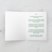 グリーン《星座》乙女座標識誕生日カード カード (内部)