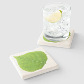 グリーン《植物》アスペンリーフ#11 ストーンコースター (横)