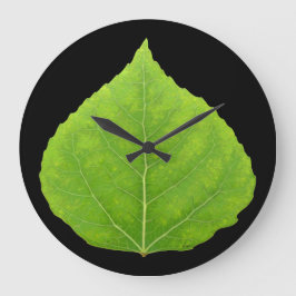 グリーン《植物》アスペンリーフ#11 ラージ壁時計