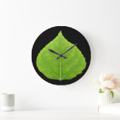 グリーン《植物》アスペンリーフ#11 ラージ壁時計 (ホーム)