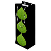 グリーン《植物》アスペンリーフ#11 ワインギフトバッグ (裏面アングル)