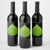 グリーン《植物》アスペンリーフ#11 ワインラベル (ボトル)