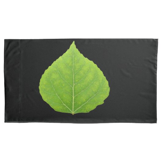 グリーン《植物》アスペンリーフ#11 枕カバー (正面左)