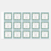 グリーン 植物 モダン エレガント ラベル (シート)