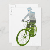 グリーン、環境フレンドリー輸送 ポストカード (正面/裏面)