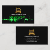 グリーン·稲妻·ロジスティクス·トラック輸送 名刺 (正面/裏面)