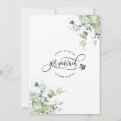 グリーン、結婚しました 結婚発表 招待状 (裏面)