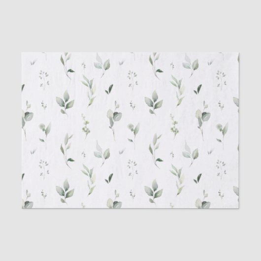 グリーン 葉っぱ 和紙 ティッシュ 薄葉紙 (正面)