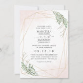 グリーン·葉赤面 招待状 (正面)