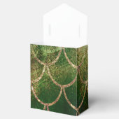 グリーン&金ゴールドきらめくマーメイドフィッシュはかりで測 フェイバーボックス (オープン)