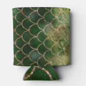 グリーン&金ゴールドきらめくマーメイドフィッシュはかりで測 缶クーラー (裏面)