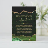 グリーン&金ゴールドアゲ結婚ートのハネムーンファンド エンクロージャーカード (スタンド正面)