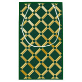 グリーン&金ゴールドアラベスク抱き枕 スモールペーパーバッグ (裏面)