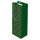 グリーン&金ゴールドアラベスク抱き枕 ワインギフトバッグ (正面アングル)