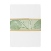 グリーン&金ゴールドエレガントユーカリプタスマリスト 招待状ベリーバンド (裏面例)