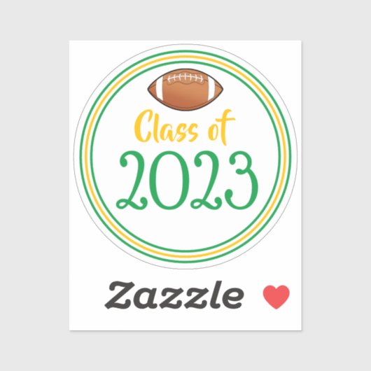 グリーン&金ゴールドサッカークラス年卒業 シール (シート)