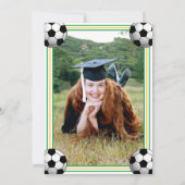 グリーン&金ゴールドサッカー卒業パーティー 招待状 (裏面)