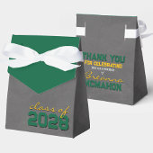 グリーン&金ゴールドシャルボード卒業ギフトボックス フェイバーボックス