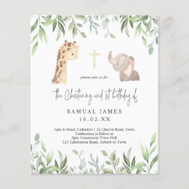 グリーン&金ゴールドジャングル《キリスト教》洗礼式や命名式&誕生日