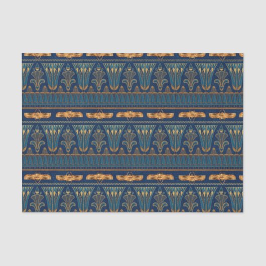 グリーン&金ゴールドスカラブエジプトティッシュペーパー 薄葉紙 (正面)