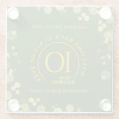 グリーン&金ゴールドスクール懇親会 ガラスコースター (裏面)