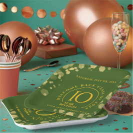 グリーン&金ゴールドスクール懇親会 ペーパープレート