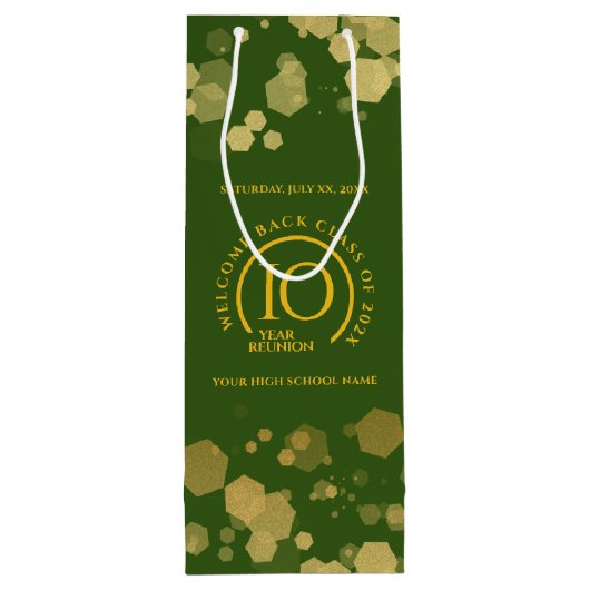 グリーン&金ゴールドスクール懇親会 ワインギフトバッグ (裏面)