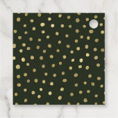 グリーン&金ゴールドスノーホリデーパーティーフェスティバル フェイバータグ (裏面)