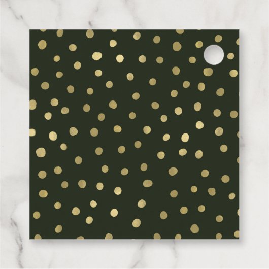 グリーン&金ゴールドスノーホリデーパーティーフェスティバル フェイバータグ (裏面)