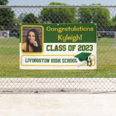 グリーン&金ゴールドビニル卒業 横断幕 (インサイチュ)