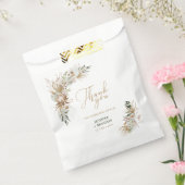 グリーン&金ゴールドボヘミアンボホ結婚式の引き出物バッグ フェイバーバッグ (封をした状態)