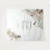 グリーン&金ゴールドボホブライダルシャワーブランチ タペストリー (正面(横))