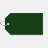 グリーン&金ゴールドメリークリスマスファミリーフォトコラージュ ギフトタグ (裏面横)