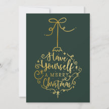 グリーン&金ゴールドメリーリトルクリスマスボーブル