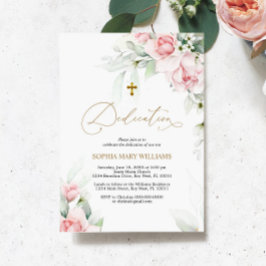 グリーン&金ゴールドユーカリプトゥス献身招待状 招待状