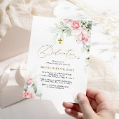 グリーン&金ゴールドユーカリプトゥス献身招待状 招待状