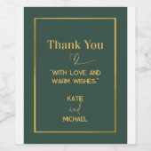 グリーン&金ゴールドラグジュアリーワインボトルラベル ワインラベル (シングルラベル)