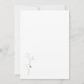 グリーン&金ゴールド単語スクランブルベビーシャワーゲームカード 招待状 (裏面)