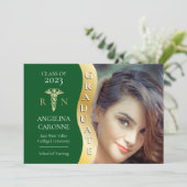 グリーン |金ゴールド大学院生Wave Caduceus RN看護グラード 案内状 (スタンド正面)