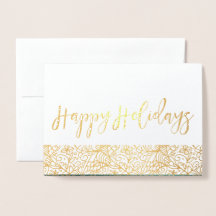 グリーン&金ゴールド華美ハッピーホリデー