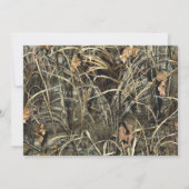 グリーン&金ゴールド迷彩柄結婚式招待状 招待状 (裏面)