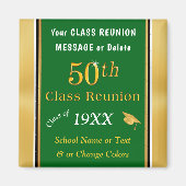 グリーン，金ゴールド，白格安50級懇親会ギフト マグネット (正面)