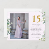 グリーン×2枚写真のキンセアニエラ ブッシュピンク お礼メッセージカード ポストカード (正面/裏面)