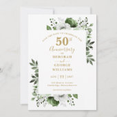 グリーン 50周年 結婚記念日 セーブ・ザ・デート (正面)