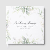 グリーン "In Loving Memory" 葬儀 ゲストブック (正面)