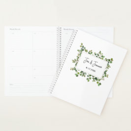 グリーン NAME & NAME 結婚式 DATE 永遠のカップル プランナー手帳
