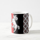 グリーンAbhannポピュレースバッジコーヒーマグ コーヒーマグカップ (正面右)